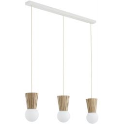 Argon Volante lampa wisząca 3x6 W drewno-opal 6357