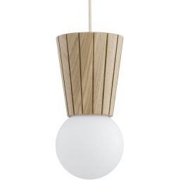 Argon Volante lampa wisząca 3x6 W drewno-opal 6357