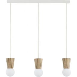 Argon Volante lampa wisząca 3x6 W drewno-opal 6357
