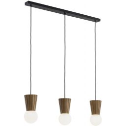 Argon Volante lampa wisząca 3x6 W drewno-opal 6358