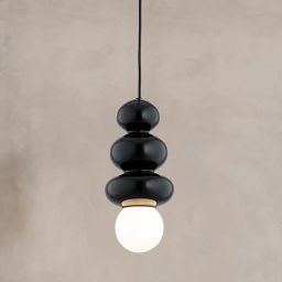Argon Orlando Plus lampa wisząca 1x6 W czarna-opal 8788