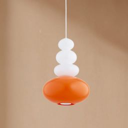 Argon Diego lampa wisząca 1x5 W opal-pomarańczowa 8822