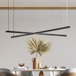 Argon Miami lampa wisząca 2x74 W czarna 8838