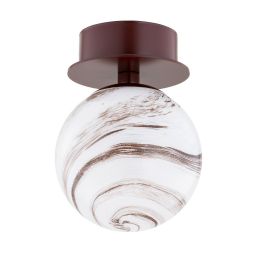 Argon Fabio lampa podsufitowa 1x7W biały/brązowy 8455