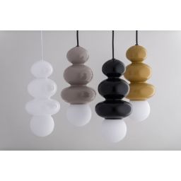 Argon Orlando Plus lampa wisząca 1x6 W czarna-opal 8788