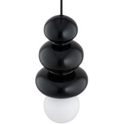 Argon Orlando Plus lampa wisząca 1x6 W czarna-opal 8788