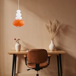 Argon Diego lampa wisząca 1x5 W opal-pomarańczowa 8822