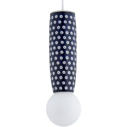Argon Boll lampa wisząca 1x6 W opal-granatowa 8937