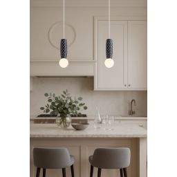 Argon Boll lampa wisząca 1x6 W opal-granatowa 8937