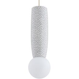 Argon Boll lampa wisząca 1x6 W biała-opal-granatowa 8938