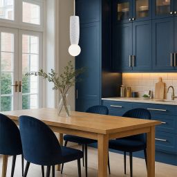 Argon Boll lampa wisząca 1x6 W biała-opal-granatowa 8938