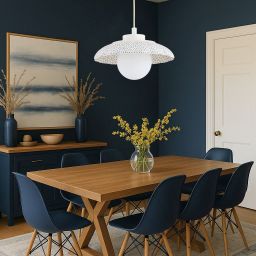 Argon Boll lampa wisząca 1x6 W biała-opal-granatowa 8947