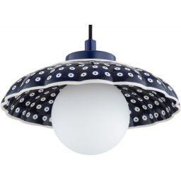 Argon Boll lampa wisząca 1x6 W opal-granatowa 8948