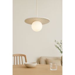 Argon Boll lampa wisząca 1x6 W biała-opal-granatowa 8949