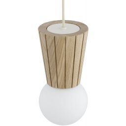 Argon Volante lampa wisząca 1x6 W drewno-opal 8951