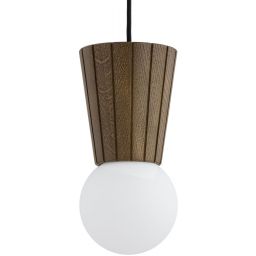 Argon Volante lampa wisząca 1x6 W drewno-opal 8952
