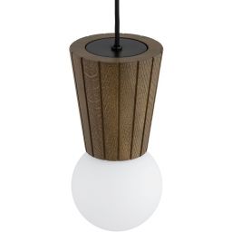 Argon Volante lampa wisząca 1x6 W drewno-opal 8952