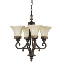 Elstead Lighting Drawing Room lampa wisząca 4x100 W brązowa-beżowa FE-DRAWING-ROOM4