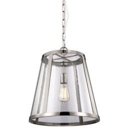 Elstead Lighting Harrow lampa wisząca 1x75 W nikiel FE-HARROW-P-M