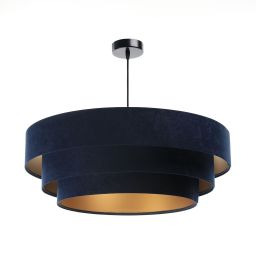 BPS Koncept Triniti lampa wisząca 1x60 W złota-granatowa 050-044-60