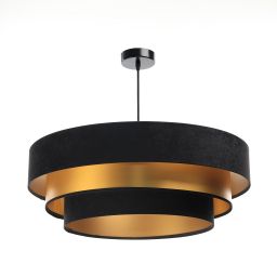 BPS Koncept Triniti lampa wisząca 1x60 W czarna-złota 050-070-60