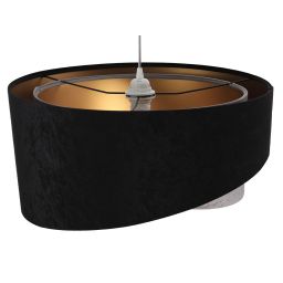 BPS Koncept Galaxy lampa wisząca 1x60 W czarna-złota-szary/popielaty 060-026