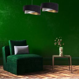 BPS Koncept Galaxy lampa wisząca 1x60 W czarna-złota-szary/popielaty-srebrna 060-079