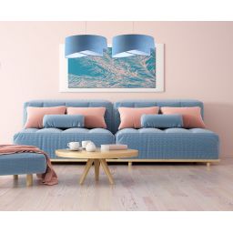 BPS Koncept Galaxy lampa wisząca 1x60 W biała-niebieska 060-092