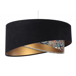 BPS Koncept Galaxy lampa wisząca 1x60 W czarna-złota-wzór 060-097