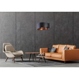 BPS Koncept Galaxy lampa wisząca 1x60 W czarna-miedź 060-165