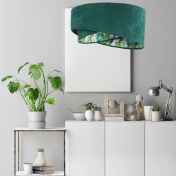 BPS Koncept Galaxy lampa wisząca 1x60 W zielona-wzór 060-4-436