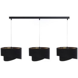BPS Koncept Galaxy lampa wisząca 3x60 W czarna-złota 060-L3-009CZ