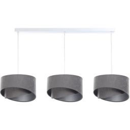 BPS Koncept Galaxy lampa wisząca 3x60 W biała-szary/popielaty-srebrna 060-L3-013