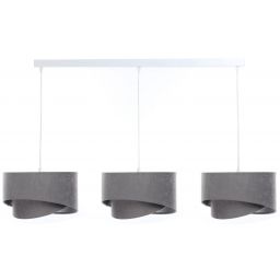 BPS Koncept Galaxy lampa wisząca 3x60 W biała-szary/popielaty-srebrna 060-L3-013