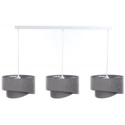BPS Koncept Galaxy lampa wisząca 3x60 W biała-szary/popielaty-srebrna 060-L3-013