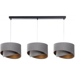 BPS Koncept Galaxy lampa wisząca 3x60 W czarna-złota-szary/popielaty 060-L3-014CZ