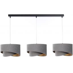 BPS Koncept Galaxy lampa wisząca 3x60 W czarna-złota-szary/popielaty 060-L3-014CZ