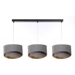 BPS Koncept Galaxy lampa wisząca 3x60 W czarna-złota-szary/popielaty 060-L3-014CZ