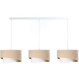 BPS Koncept Galaxy lampa wisząca 3x60 W biała-złota-beżowa 060-L3-018