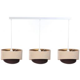 BPS Koncept Galaxy lampa wisząca 3x60 W biała-złota-brązowa-beżowa 060-L3-019