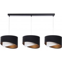 BPS Koncept Galaxy lampa wisząca 3x60 W biała-czarna-złota 060-L3-025CZ