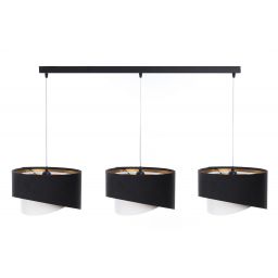 BPS Koncept Galaxy lampa wisząca 3x60 W biała-czarna-złota 060-L3-025CZ