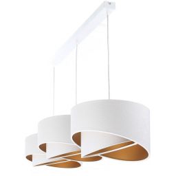 BPS Koncept Galaxy lampa wisząca 3x60 W biała-złota 060-L3-062