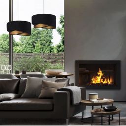 BPS Koncept Galaxy lampa wisząca 1x60 W czarna-złota 060-009