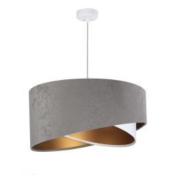 BPS Koncept Galaxy lampa wisząca 1x60 W biała-złota-szary/popielaty 060-024