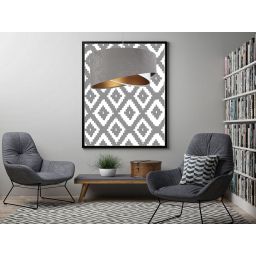 BPS Koncept Galaxy lampa wisząca 1x60 W biała-złota-szary/popielaty 060-024