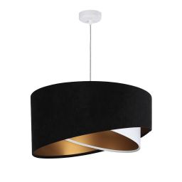 BPS Koncept Galaxy lampa wisząca 1x60 W biała-czarna-złota 060-025