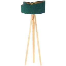BPS Koncept Galaxy lampa stojąca 1x60 W zielona-złota-drewno 060P-003
