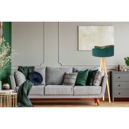 BPS Koncept Galaxy lampa stojąca 1x60 W zielona-złota-drewno 060P-003