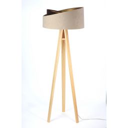 BPS Koncept Galaxy lampa stojąca 1x60 W złota-drewno-beżowa-brązowa 060P-019